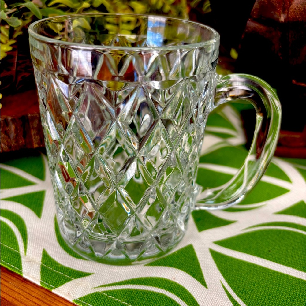 Paul Sebastian vintage Crystal Mug, Diamond Cut, 1970’s, Excellent condition